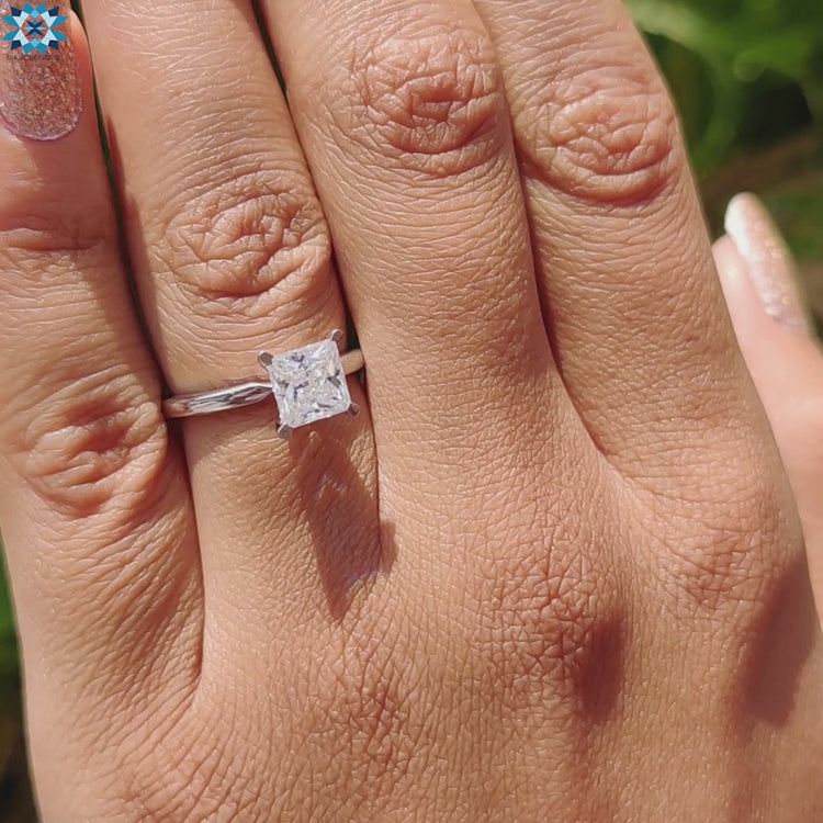 A delicate princess cut ring crafted with timeless elegance for special occasions.