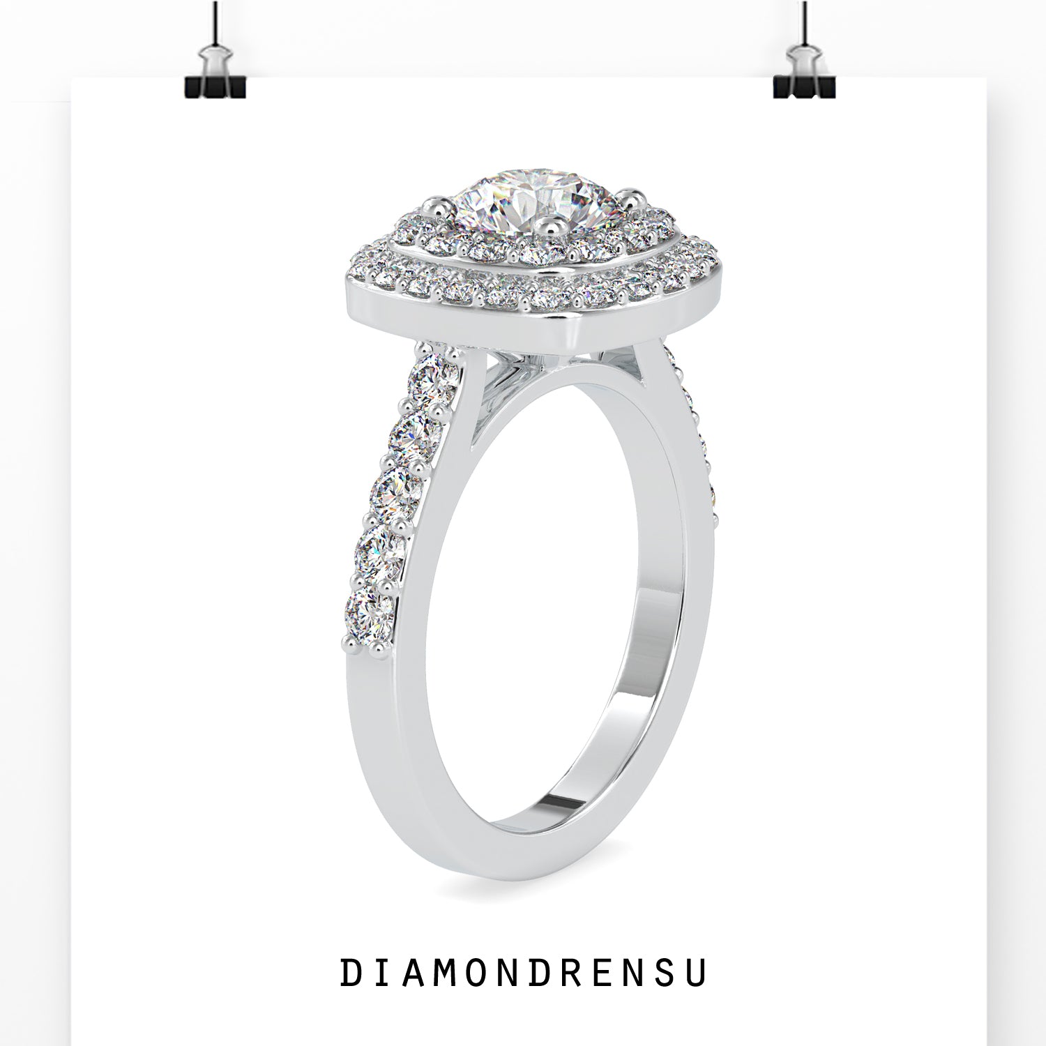 round moissanite engagement ring - diamondrensu