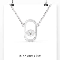 The minimalist pendant offers clean, simple beauty.
