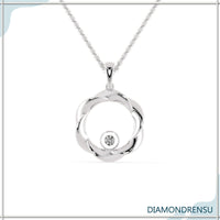 The minimalist pendant offers simple, classic beauty.
