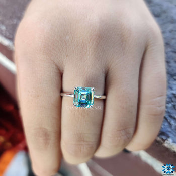 Classic asscher cut engagement ring with brilliant sparkle
