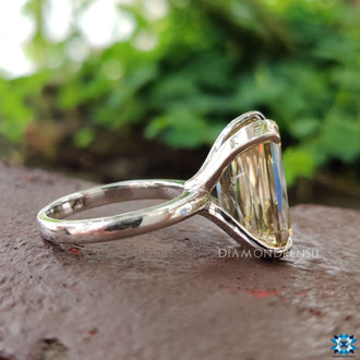 An elegant double prong ring with a sleek finish, designed for contemporary brides.