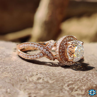 vintage halo engagement ring - diamondrensu