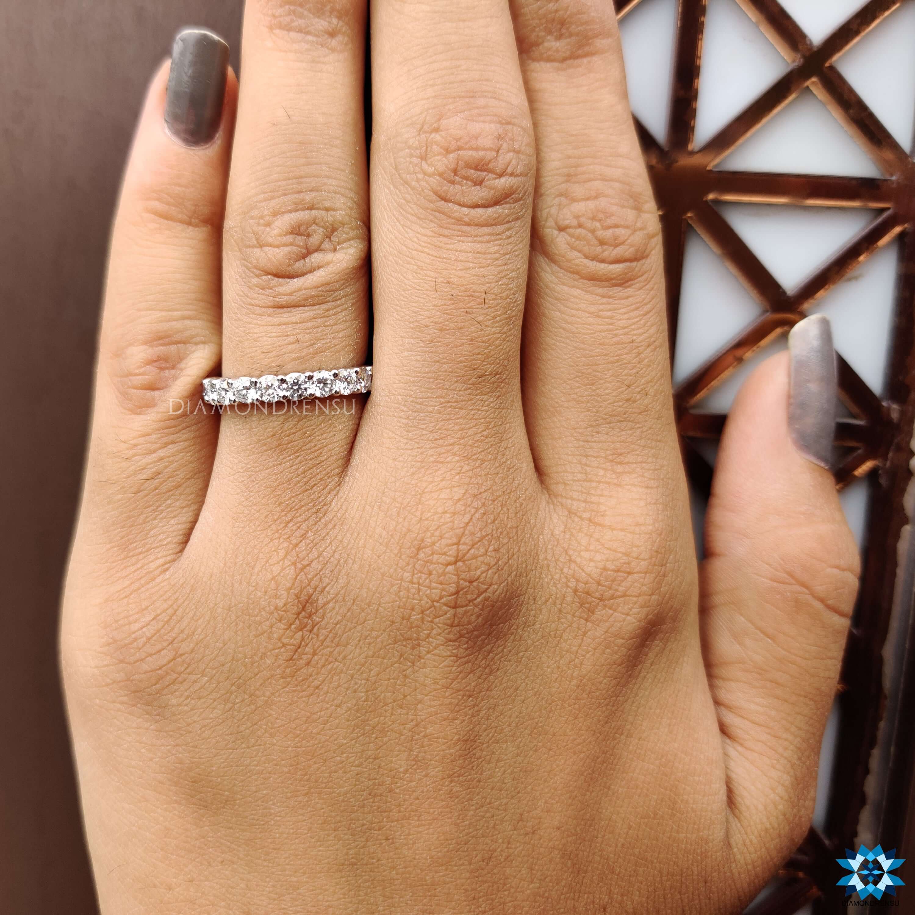 Round Colorless Moissanite Ring | Wedding Anniversary Gift
