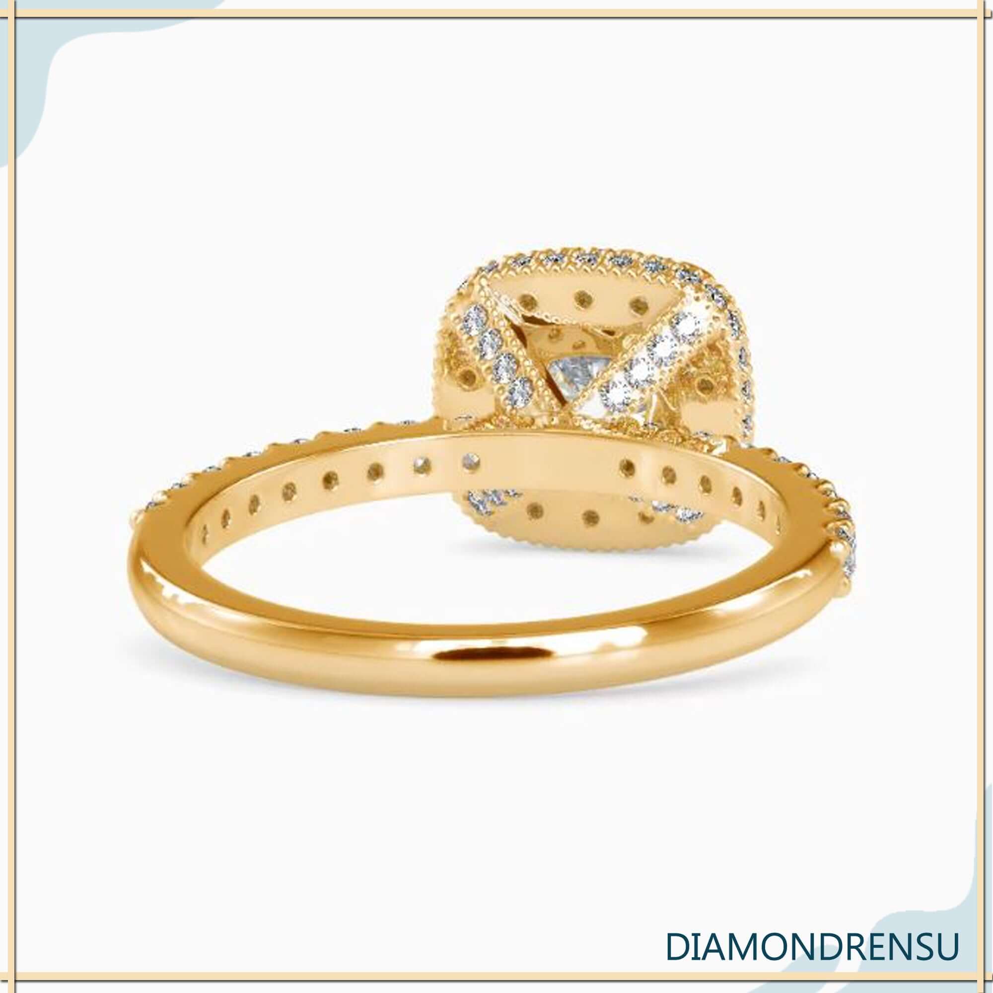 yellow gold engagement ring - diamondrensu