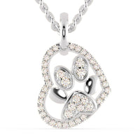Round pendant with diamonds featuring a unique Lab Grown Diamond design, perfect for gifting.
