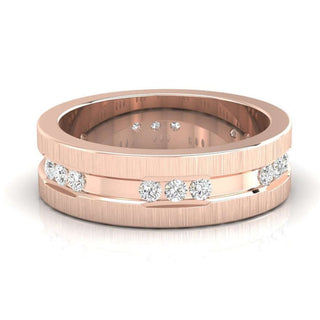 Men's diamond wedding band with classic design.
