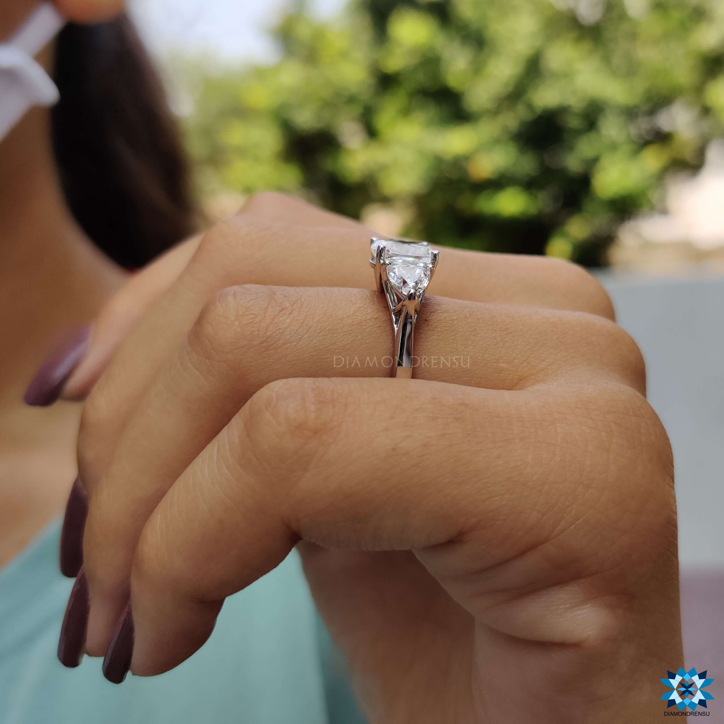 trellis setting engagement ring - diamondrensu