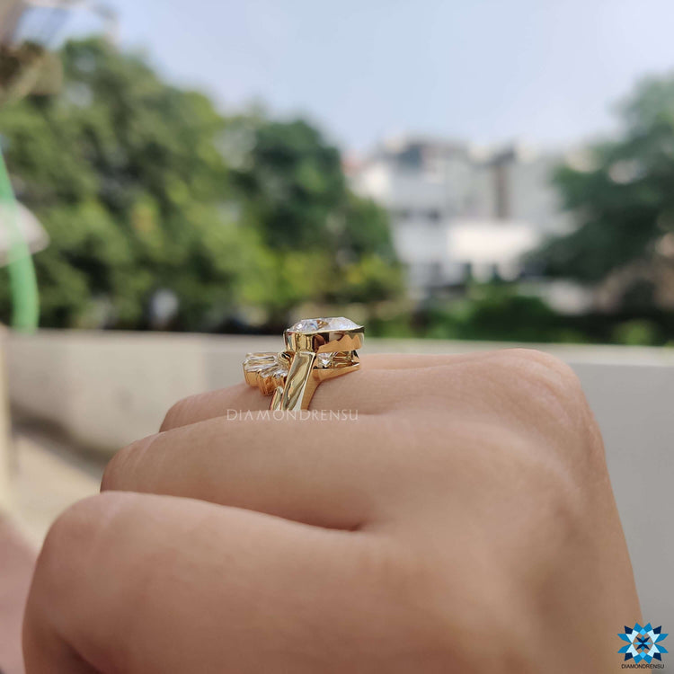 unique moissanite engagement rings - diamondrensu