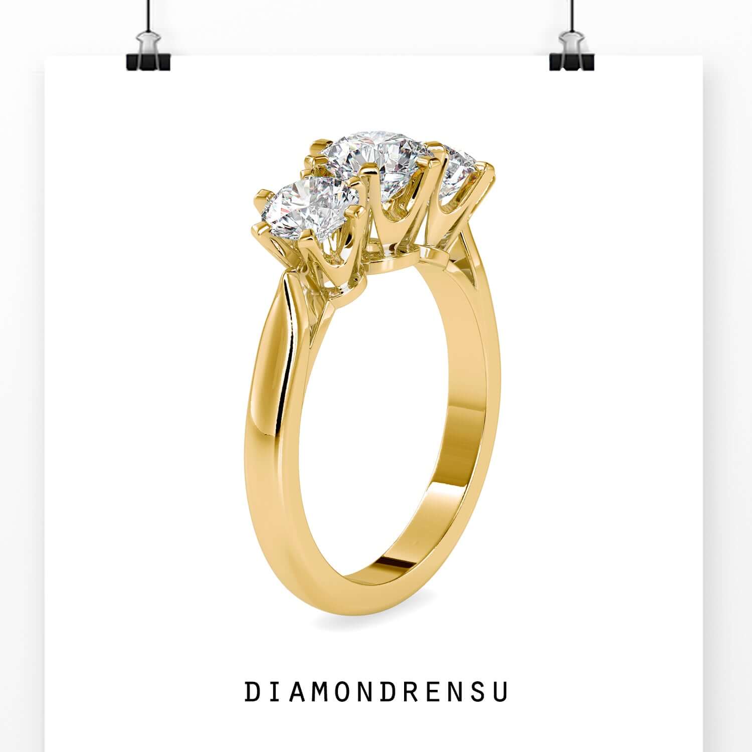 custom moissanite engagement ring - diamondrensu