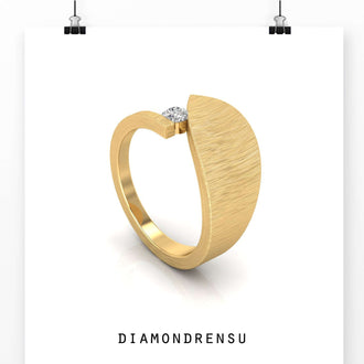 Diamond band rings in rose gold for a classic, elegant look.
