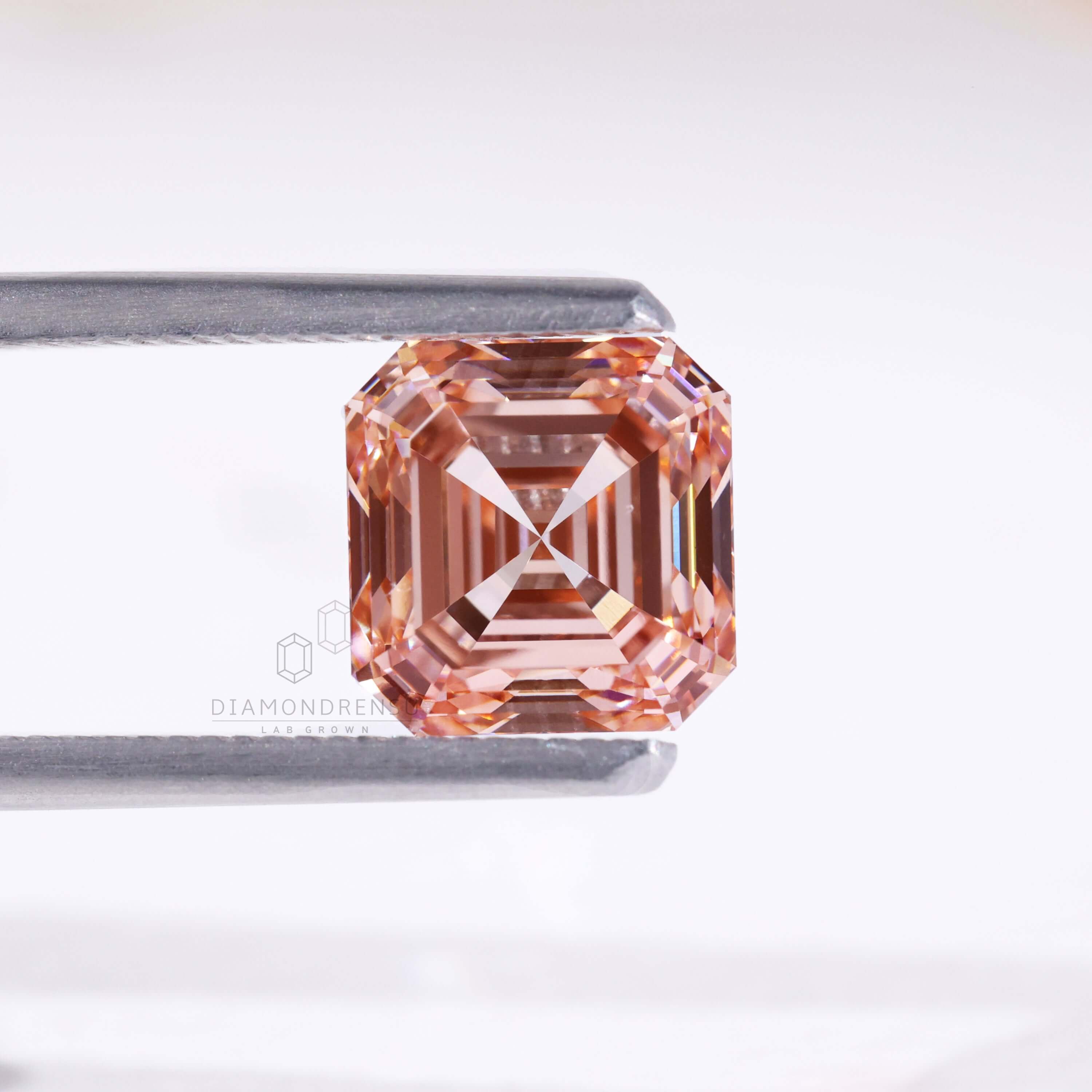 Pink asscher cut diamond ring Clearance