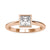 Elegant 0.92 CT Princess Cut Bezel Set Moissanite Solitaire Engagement Ring