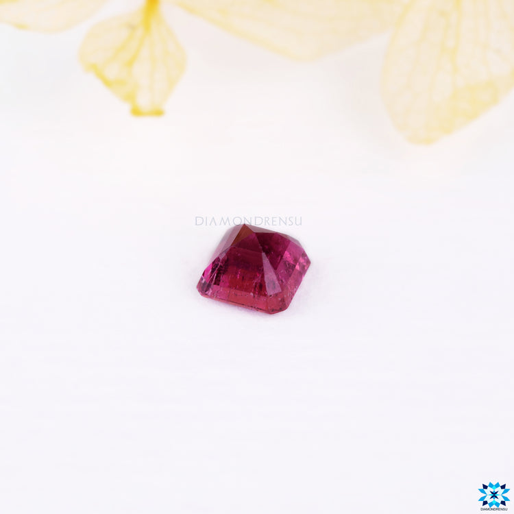 0.87 carat tourmaline gemstone asscher cut.
