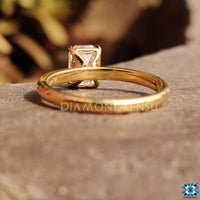 Stunning emerald cut moissanite crafted for timeless elegance.
