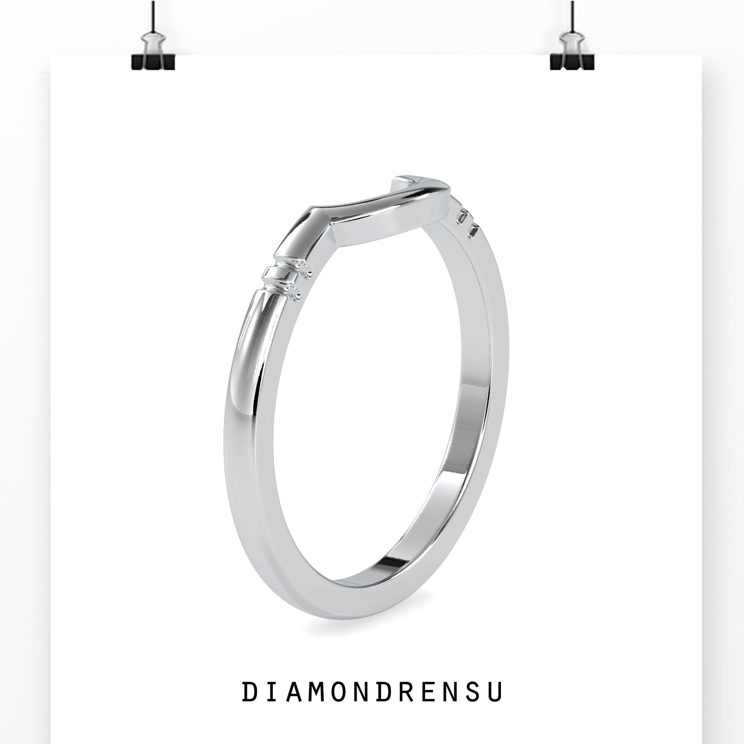 curved wedding band - diamondrensu