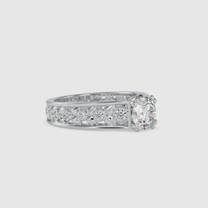 Natural engagement rings with antique filigree settings for a unique 
look.