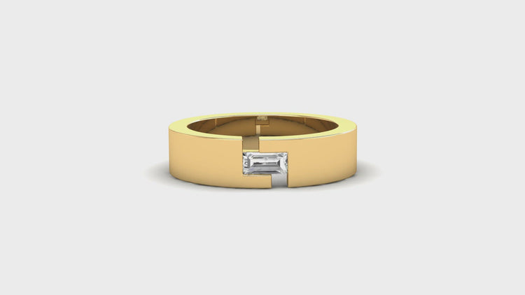 Diamondrensu mens band crafted with precision and Lab Grown stones.
