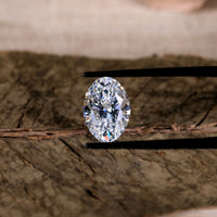 Oval diamond loose stone sold as loose lab grown diamond and 3.30 carat diamond.
