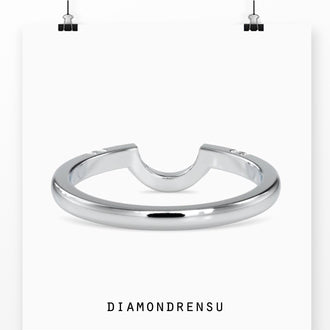 Lab grown diamond wedding band with a comfort style design
