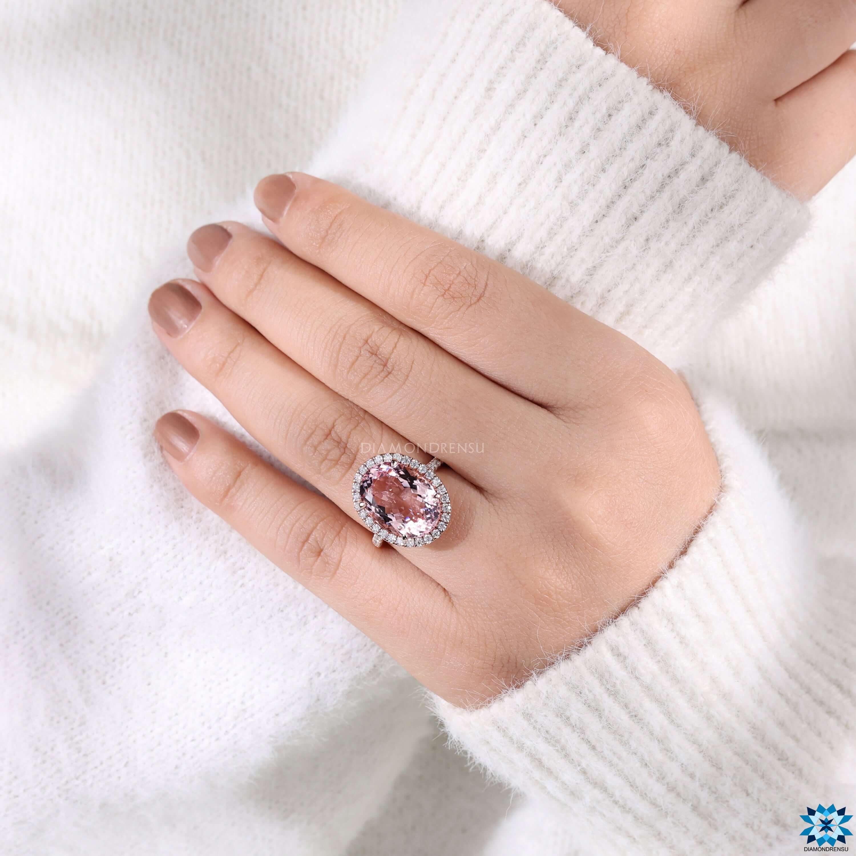 Adelina Engagement Ring with Pink Morganite
