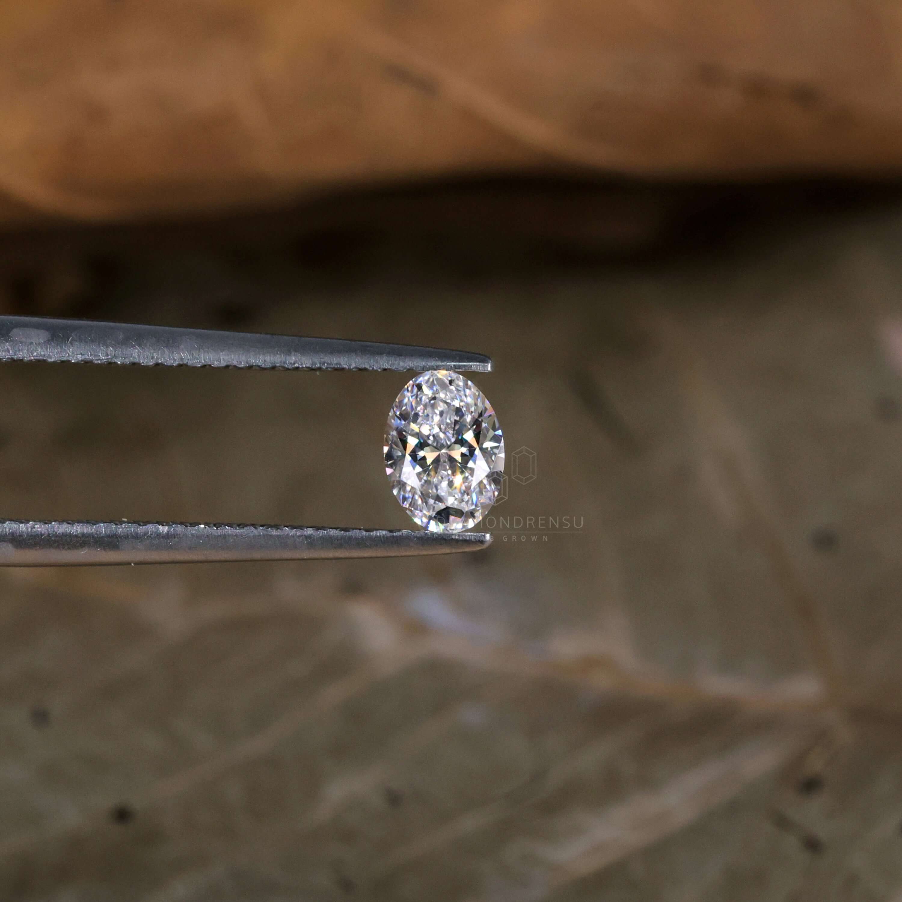 oval cut lab created diamond