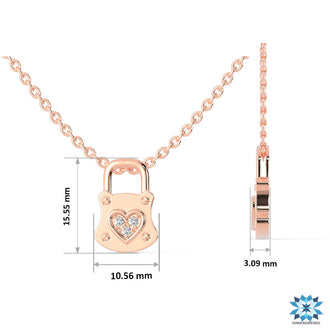 The love lock pendant symbolizes love and commitment.
