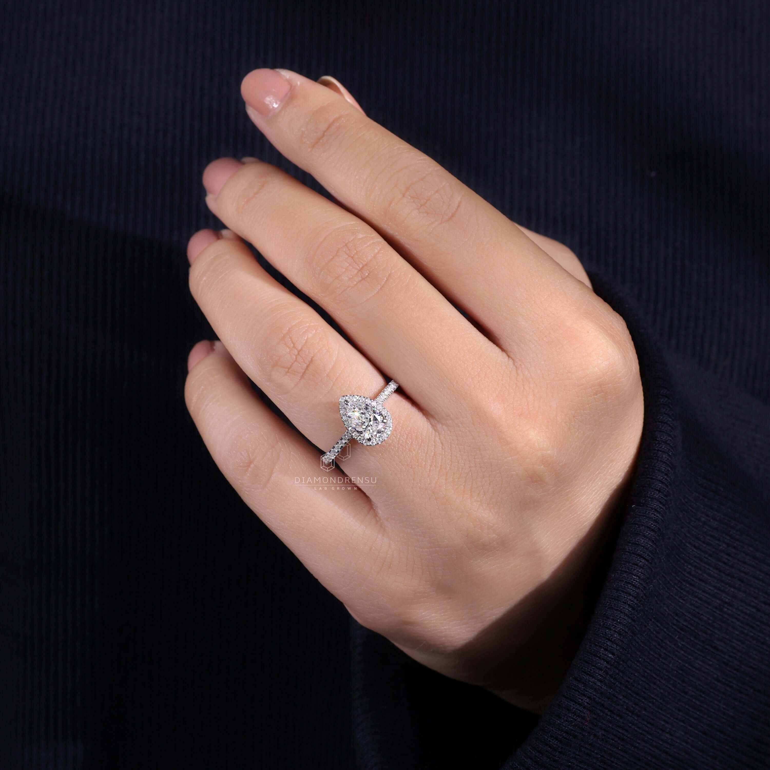 Picture Perfect Pear Shape Diamond Ring (Star Design)