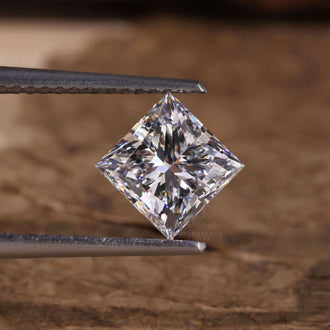 IGI certified princess cut diamond with lab grown option.
