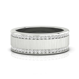 Men's wedding band with a bold, classic design
