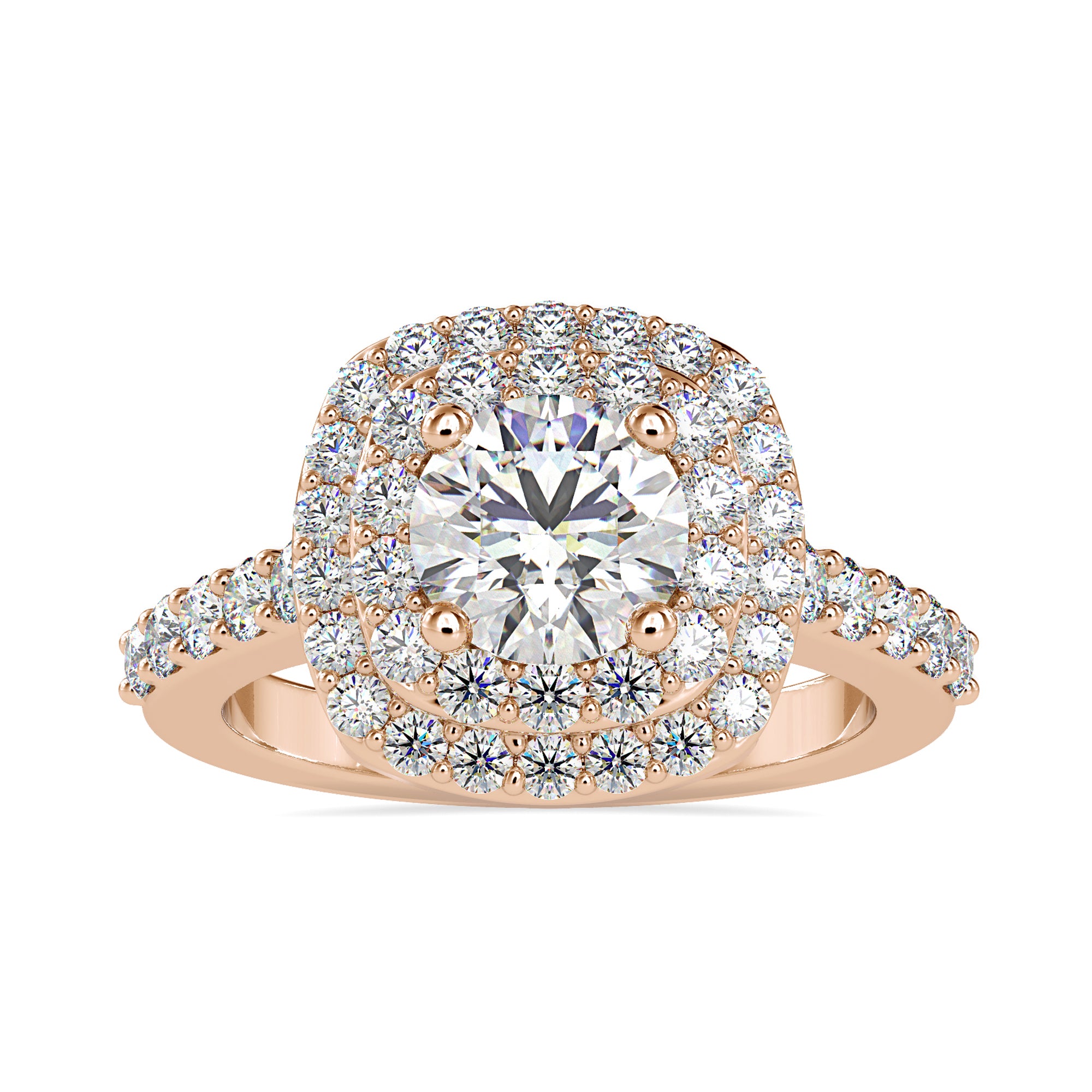 rose gold moissanite engagement rings - diamondrensu