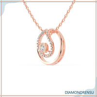 The double circle design adds depth and elegance to the piece.
