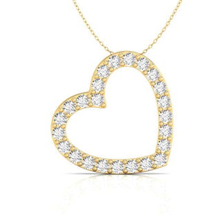The round pendant with diamonds shines with brilliant sparkle.
