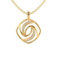 The spiral pendant offers a unique and elegant design.
