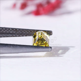 Emerald cut loose diamond yellow lab grown 0.70 carat.
