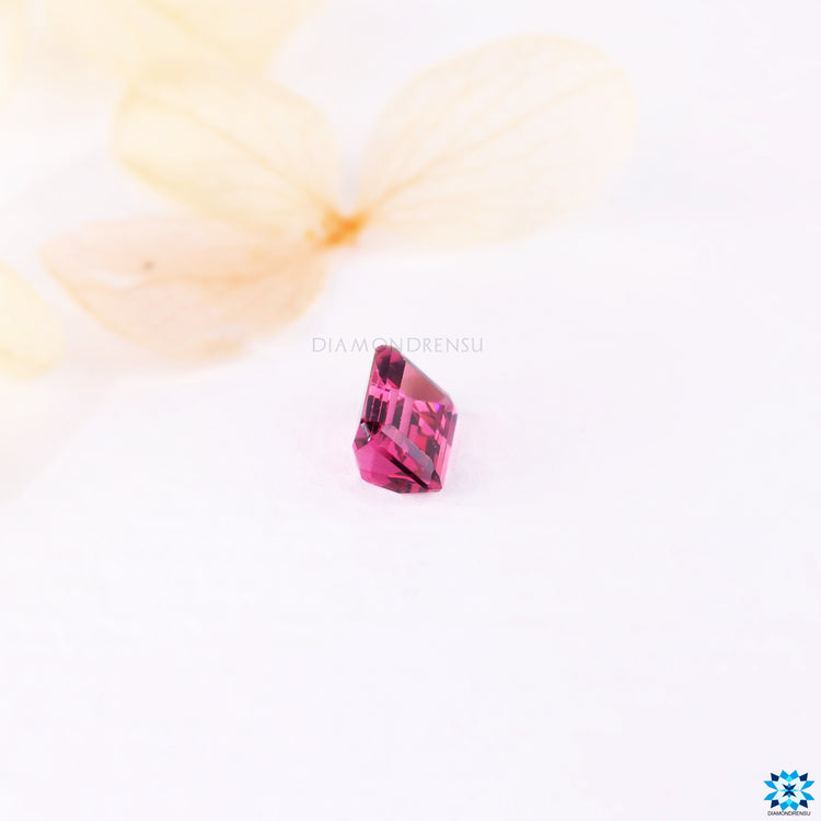 October birthstone loose asscher cut gemstone.

