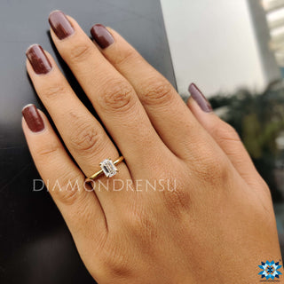 Handmade emerald step cut ring perfect for special occasions.
