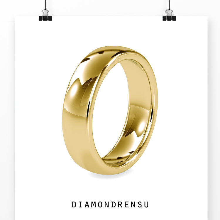 Handmade comfort band ring with simple elegance for everyday wear.
