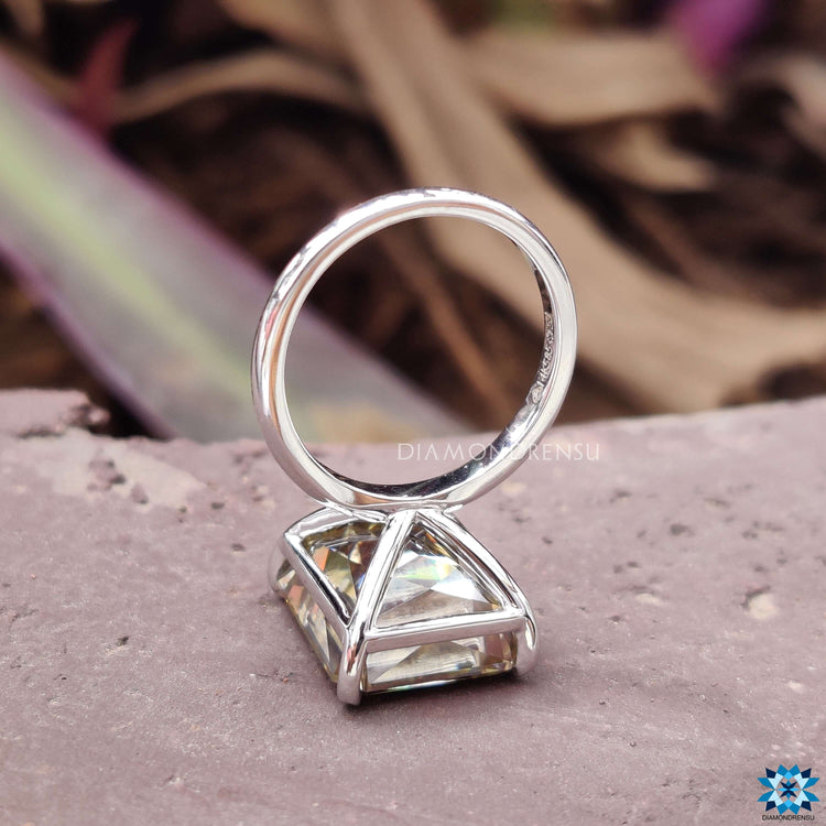 Engagement ring featuring claw prong setting and elegance.
