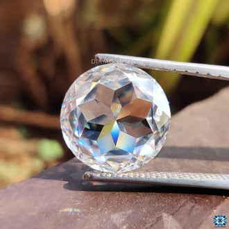Round rose cut loose stone moissanite type.
