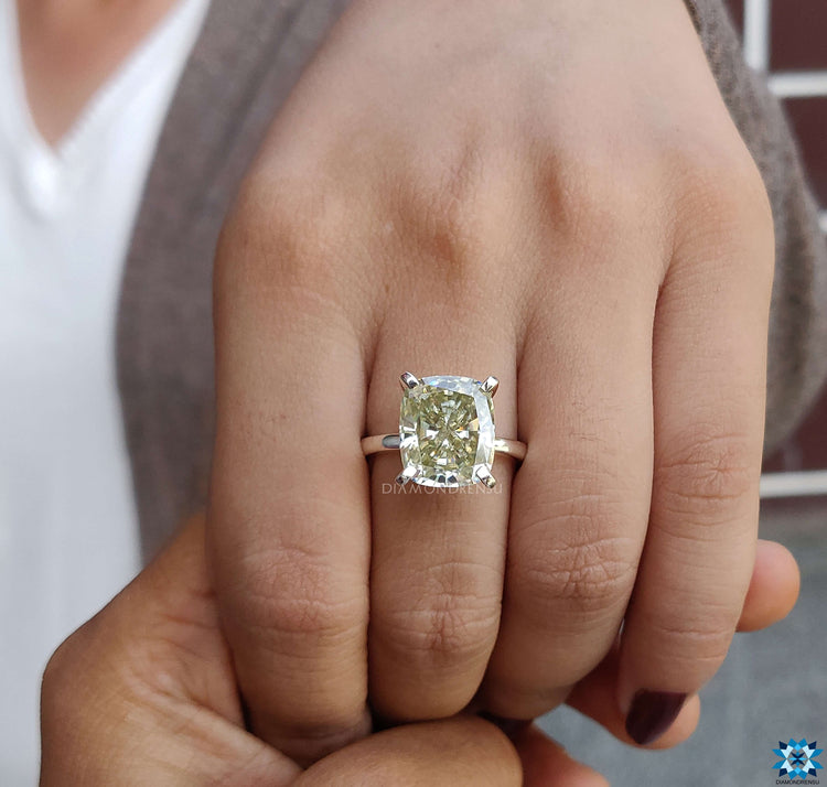 Cushion Cut Solitaire design showcasing unmatched beauty and style.
