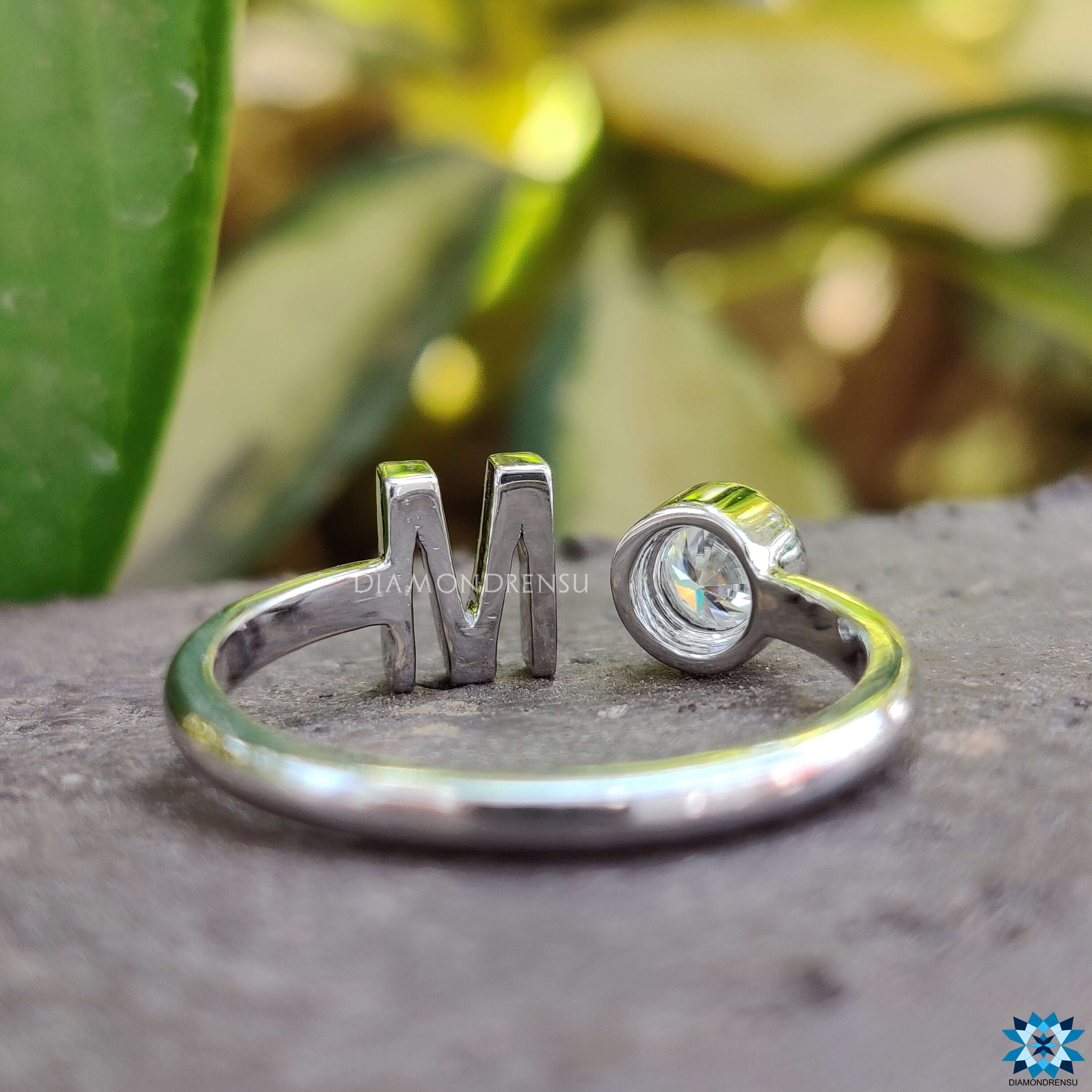 Hollow Initial Letter Rings For Women Stainless Steel Gold Cuban Link –  www.Nuroco.com