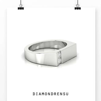 Two diamond men’s ring with balanced design.
