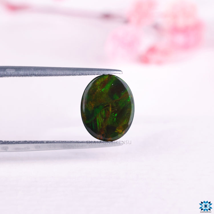 1.88 carat Ethiopian opal in oval cut is a beautiful choice for October birthstone lovers.
