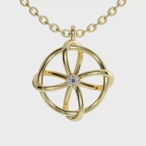 The infinity circle necklace offers a simple, elegant design.

