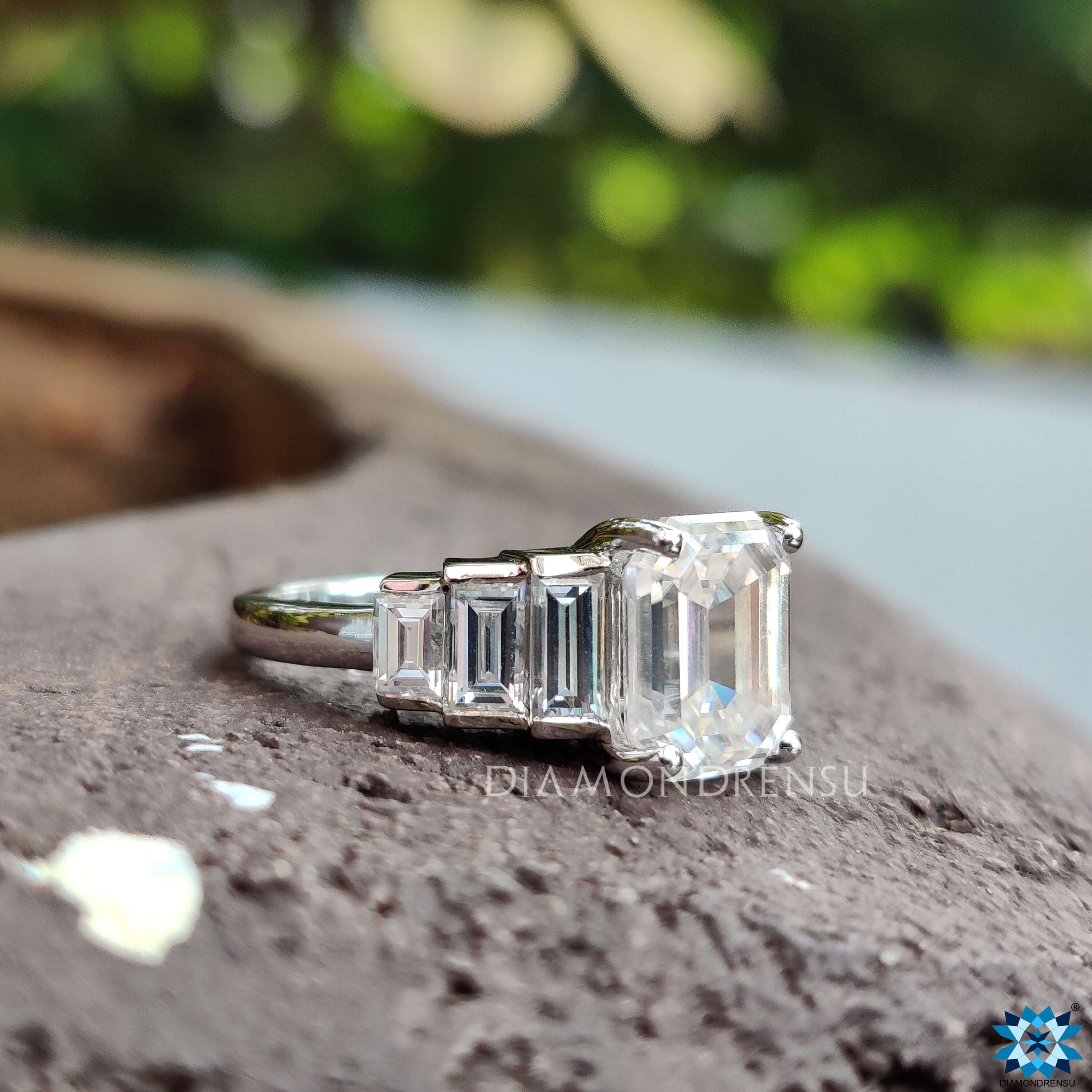 Emerald cut diamond stone Clearance