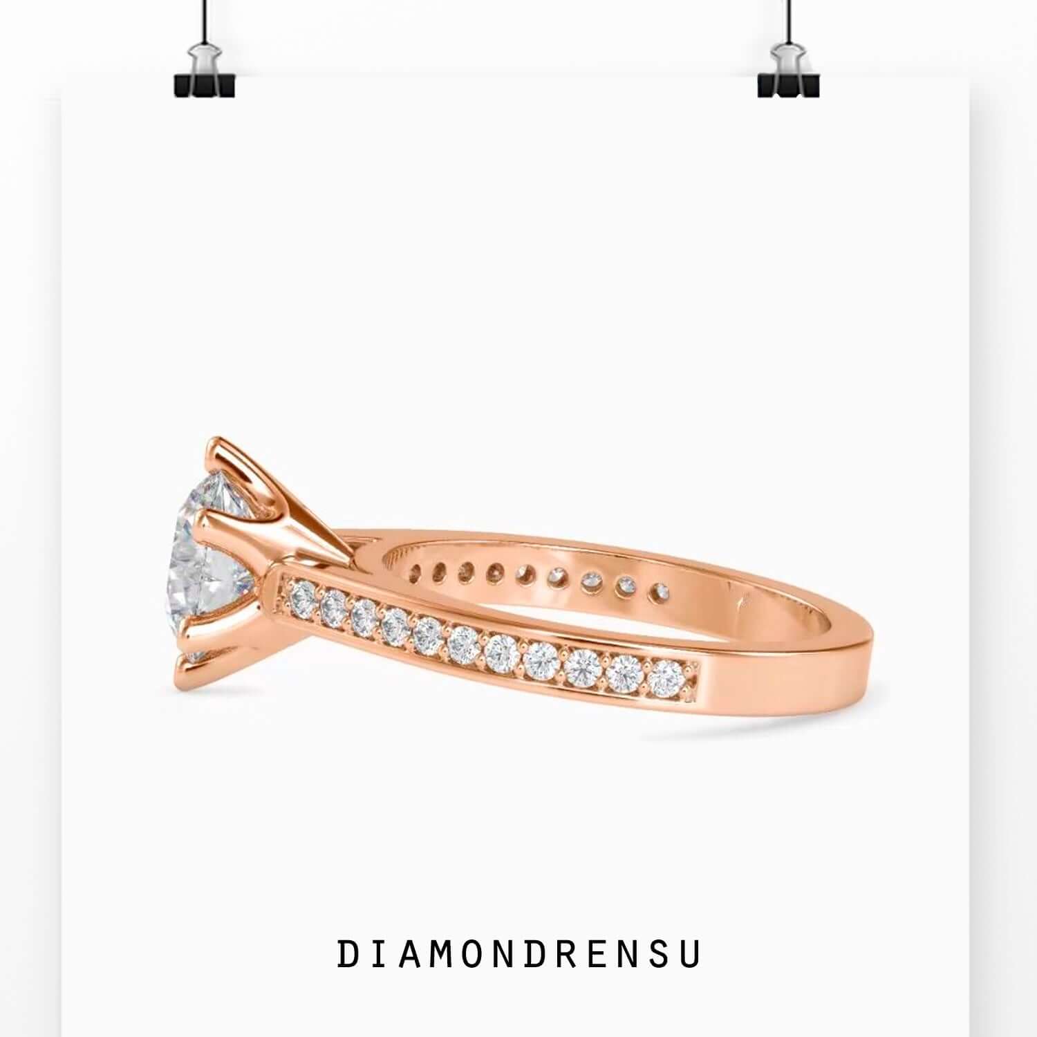 rose gold engagement rings - diamondrensu