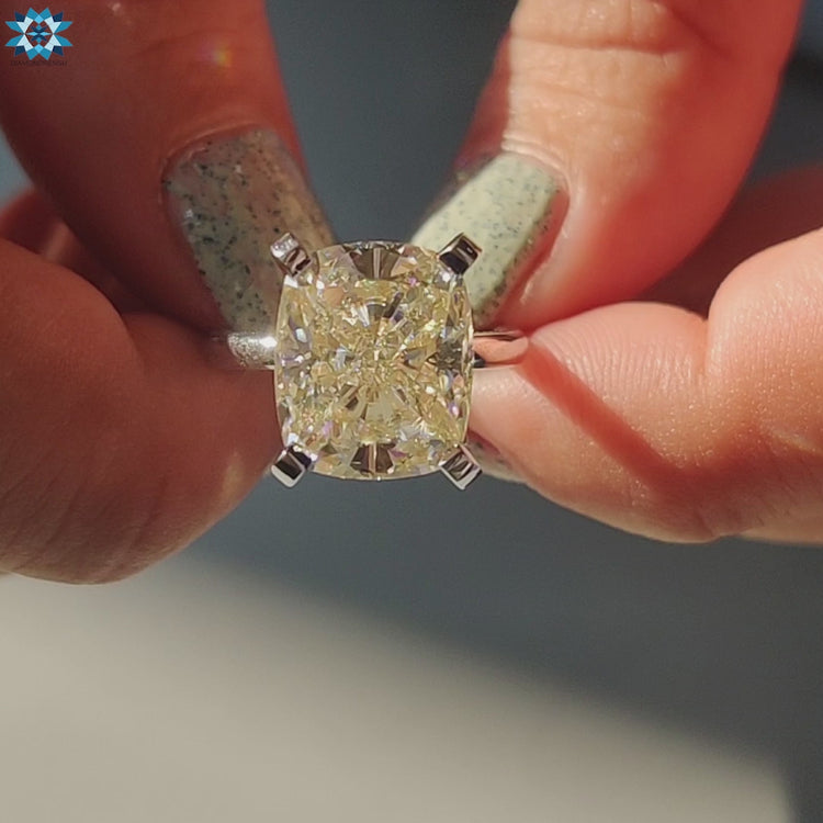 Cushion Cut Solitaire Ring featuring timeless elegance for special moments.
