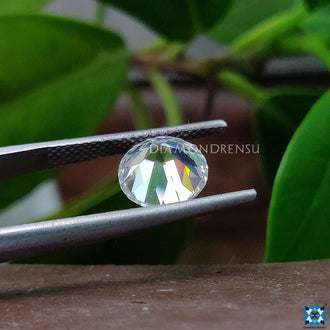 Round Moissanite Cut featured as a single stone for custom use.
