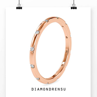rose gold wedding band - diamondrensu